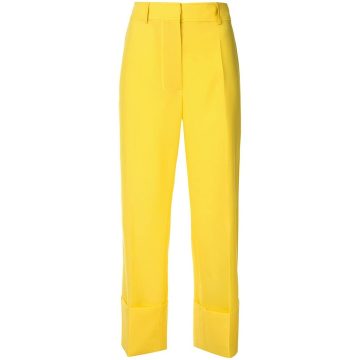 wide leg cropped trousers