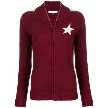 star knitted zip up jacket