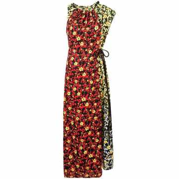 Asym Long Dress-Printed Viscose Georgette