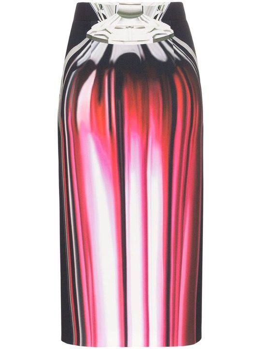 鸦片香水瓶印花铅笔半身裙展示图