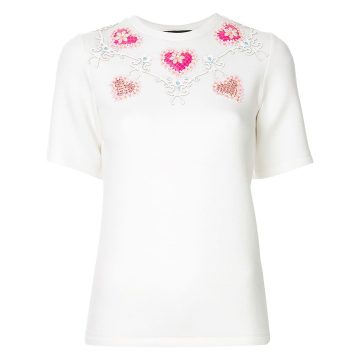 embellished heart T-shirt