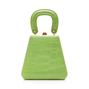 Kenny Croc-Effect Leather Top Handle Bag