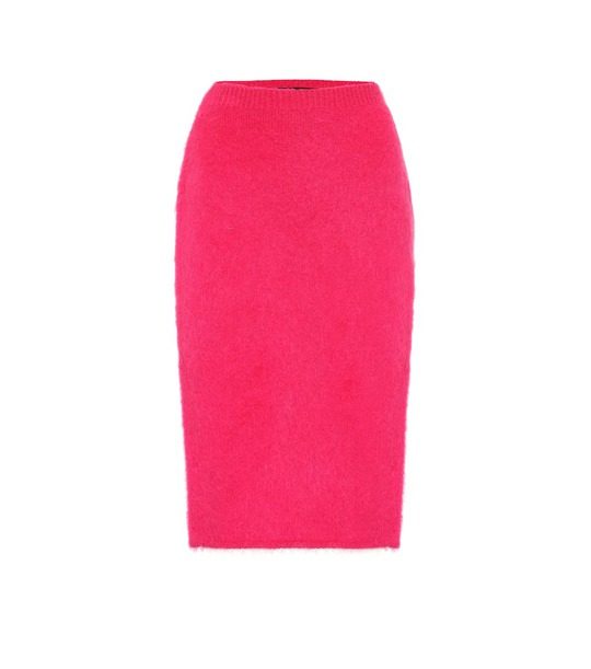 Textured Knit Knee-Length Skirt展示图