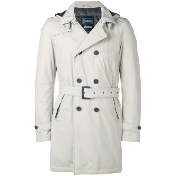 double-breasted trench coat