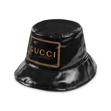 Gucci方框印花礼帽