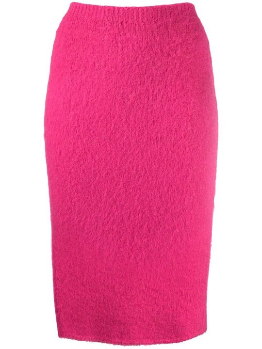 Textured Knit Knee-Length Skirt展示图