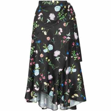 Fresa floral print midi-skirt