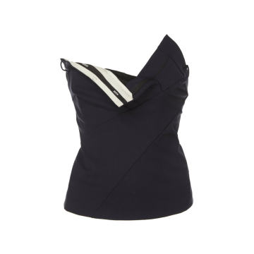 Twisted Cotton-Blend Bustier