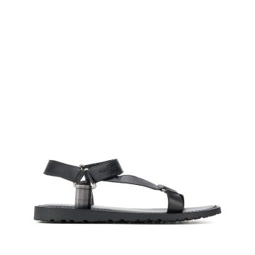 strappy asymmetric sandals