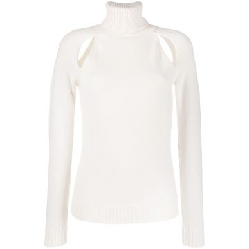 cut-out turtle neck