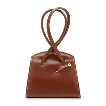 Twisted Triangle Leather Bag