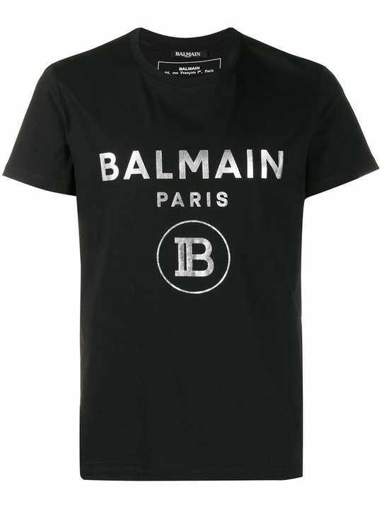 Cotton 'Balmain' Logo T-Shirt展示图