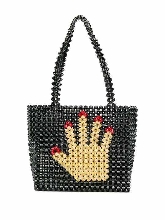 Manicured Hand beaded tote展示图