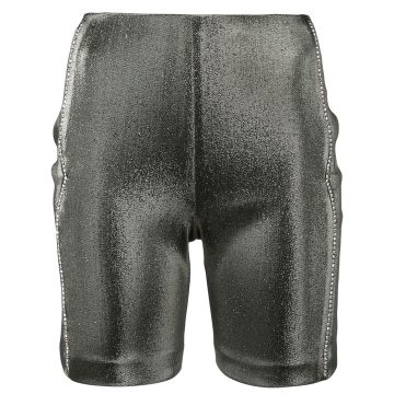metallic fitted shorts