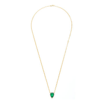 One of a kind 18k yellow gold and Emerald Necklace