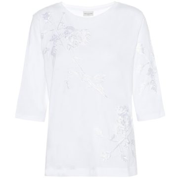 花卉刺绣棉质T恤