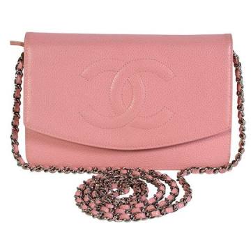 Pink Caviar Leather Wallet