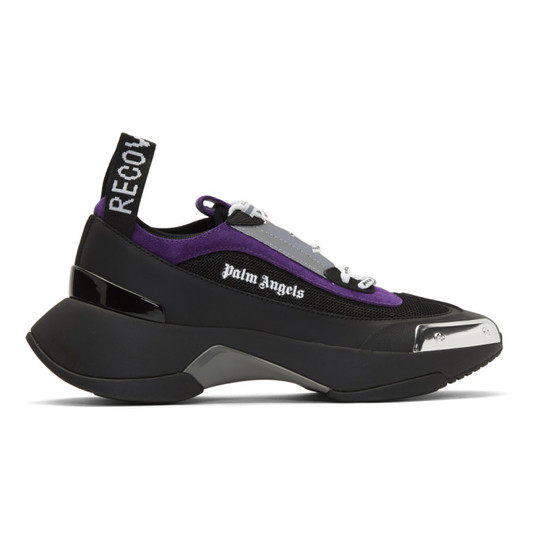 黑色 & 紫色 Recovery 系带运动鞋展示图