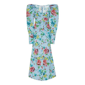 Floral-Print Cotton-Blend Shirt Dress