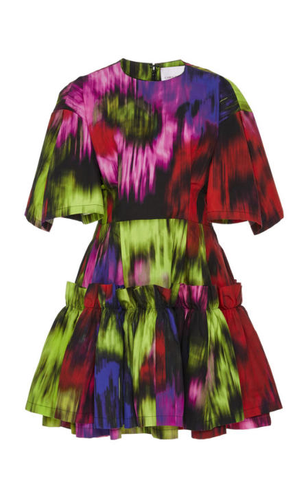 Ruffled Cotton-Silk Blend Dress展示图