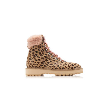 Monfumo Leopard Calf-hair Ankle Boots