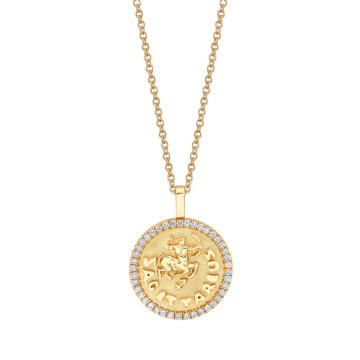 18K Gold Sagittarius Zodiac Necklace
