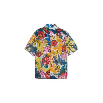 Floral-Print Voile Button-Front Shirt