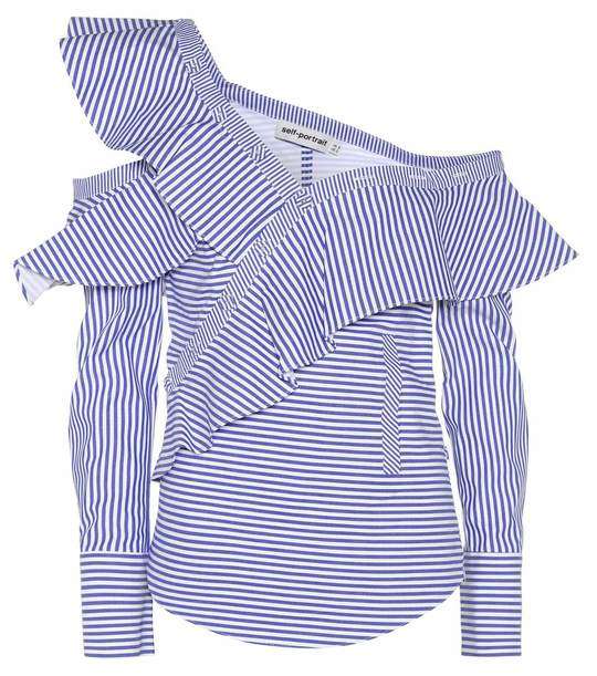 Striped Frill棉质衬衫展示图