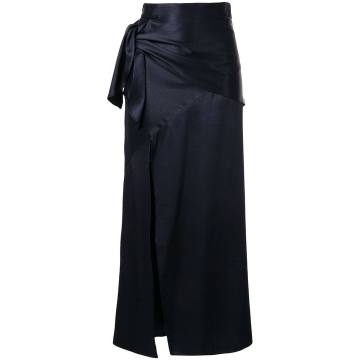 side-tied maxi skirt