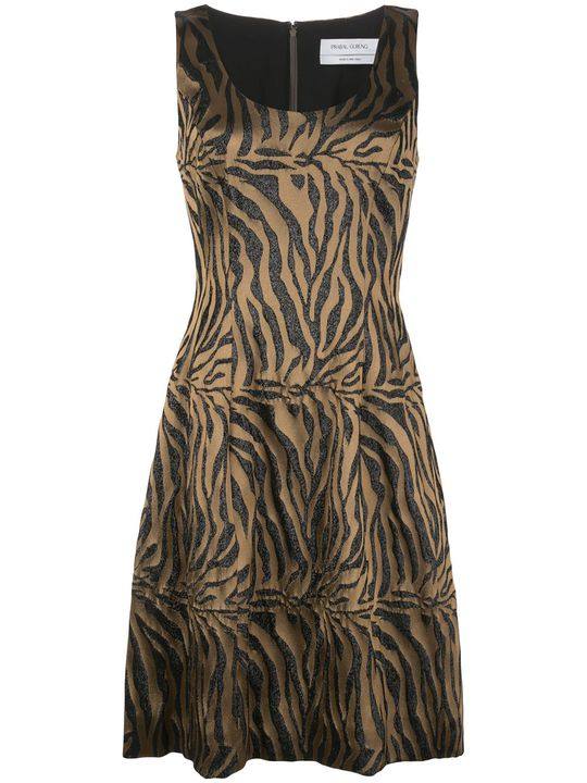 tiger-print sleeveless dress展示图