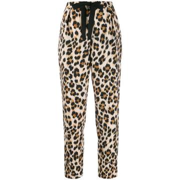 leopard print cropped capri pants