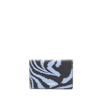 zebra print card case