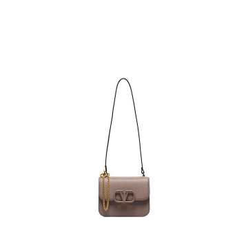 Brown Sling logo leather shoulder bag