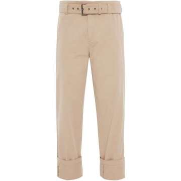 BELTED LINEN TROUSERS