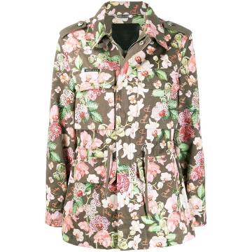 floral print cargo jacket