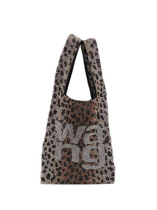 logo leopard print shoulder bag展示图