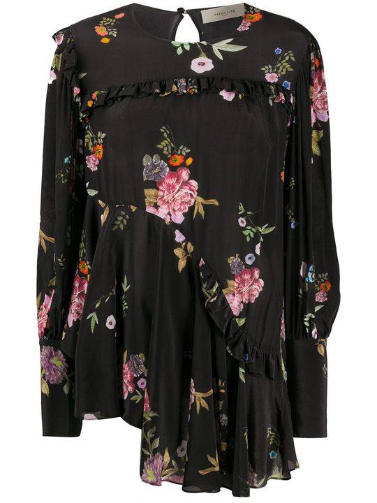 Kapona haunted floral print blouse展示图