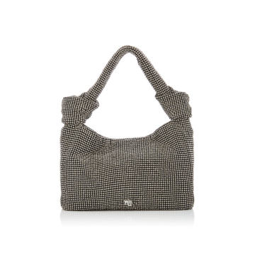 Wangloc Crystal-Embellished Mesh Shoulder Bag