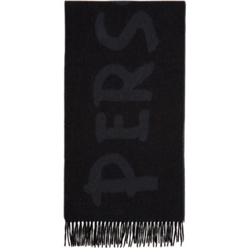 黑色“Personal Jesus”羊绒围巾