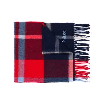 checked lambswool scarf