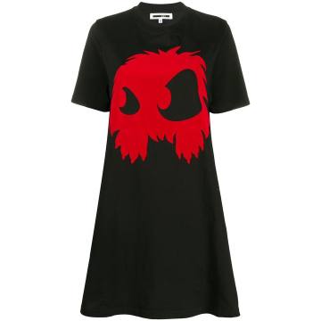 Monster print T-shirt dress