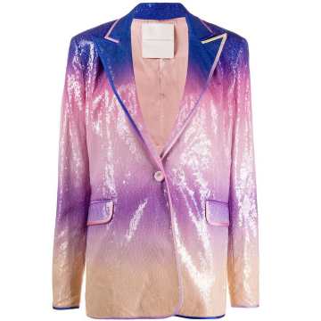 sequin-embellished gradient blazer