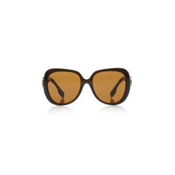 Round Cat-Eye Acetate Sunglasses