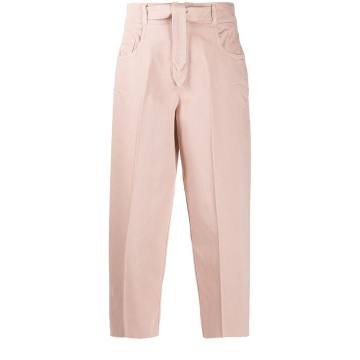 tapered belted trousers