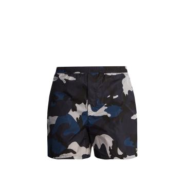 Camouflage-print swim shorts