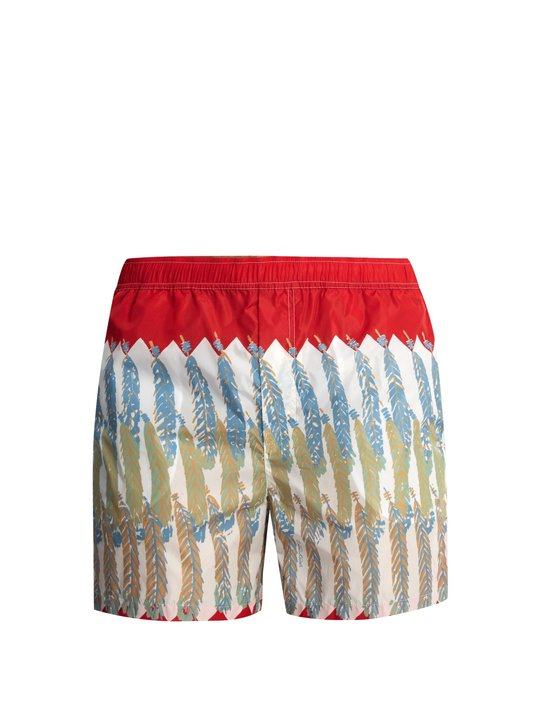 Feather-print swim shorts展示图