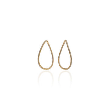 Twisted 18K Gold Diamond Earrings