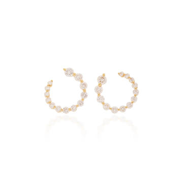 Garland 18K Gold Diamond Hoop Earrings