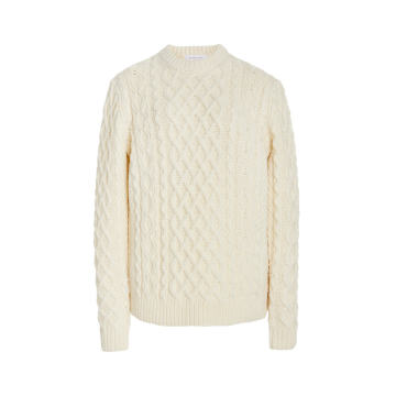 Corallina Aran Cashmere Cable-Knit Sweater