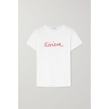 Riviera 印花有机纯棉平纹布 T 恤